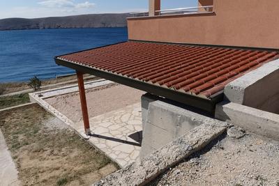 Moderen nadstrešek za teraso s polikarbonatno kritino