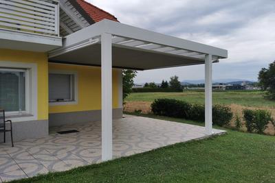 Panoramski nadstrešek za teraso s polikarbonatnim steklom