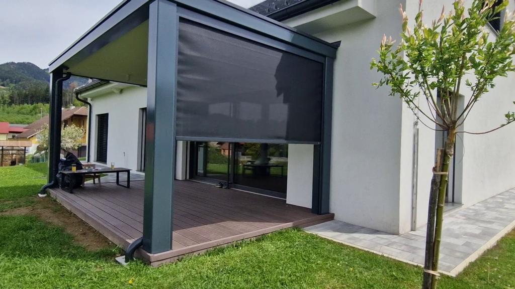 Screen senčilo na terasi